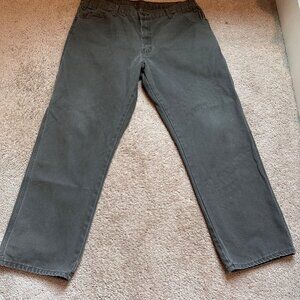 Dickies Pants Mens 40x32 Relaxed Fit Heavyweight Duck Carpenter Green Workwear